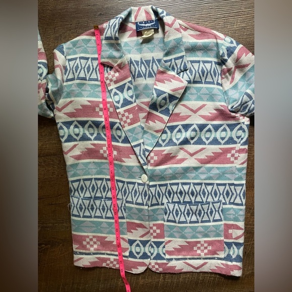 BEST AMERICAN vintage blazer southwest Aztec design women’s sz small retro EUC - Picture 13 of 16